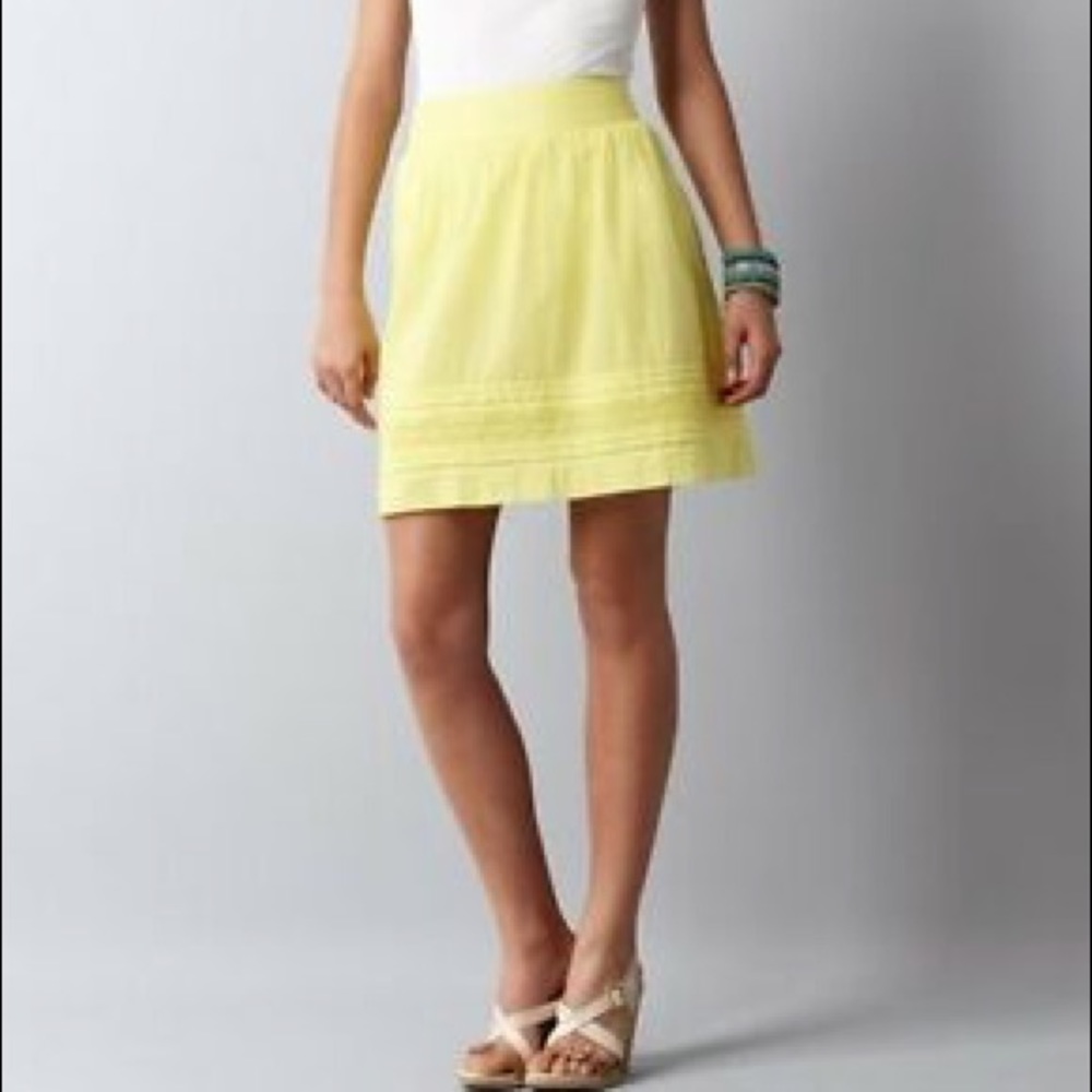Ann Taylor loft cotton eyelet hem skirt